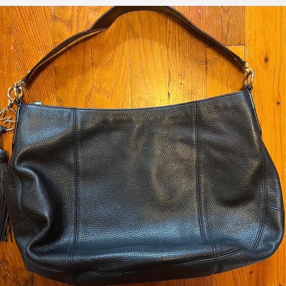 MICHAEL KORS BLACK LEATHER HOBO BAG - Picture 3 of 5